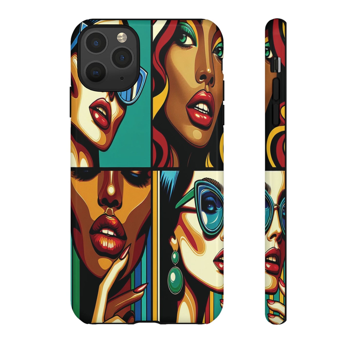 Protective Pop Art Expressions Iphone Case Compatible With Iphone 16 15 14 - Iphone Cover