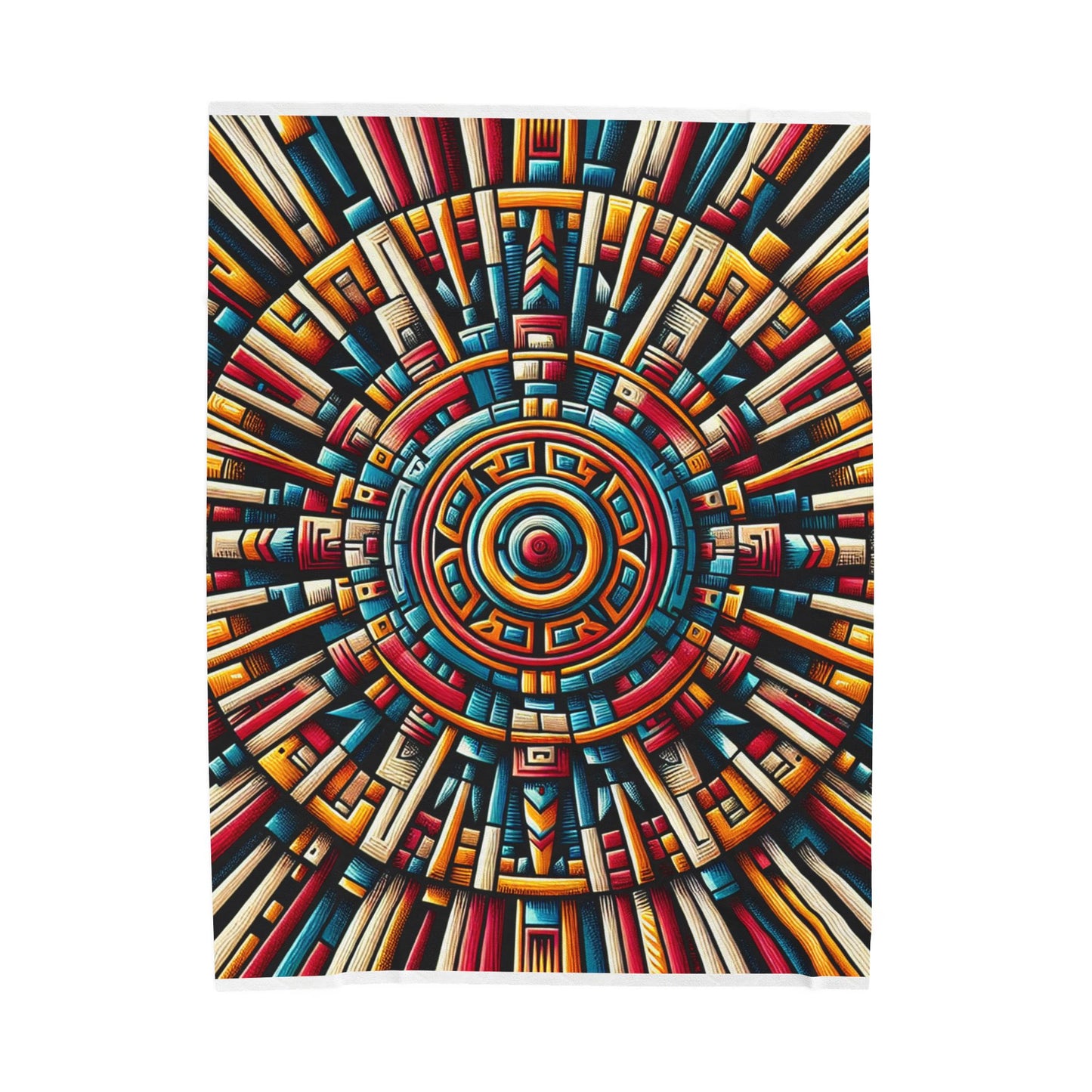 Radiant Mandala of Knowledge - Plush Blanket