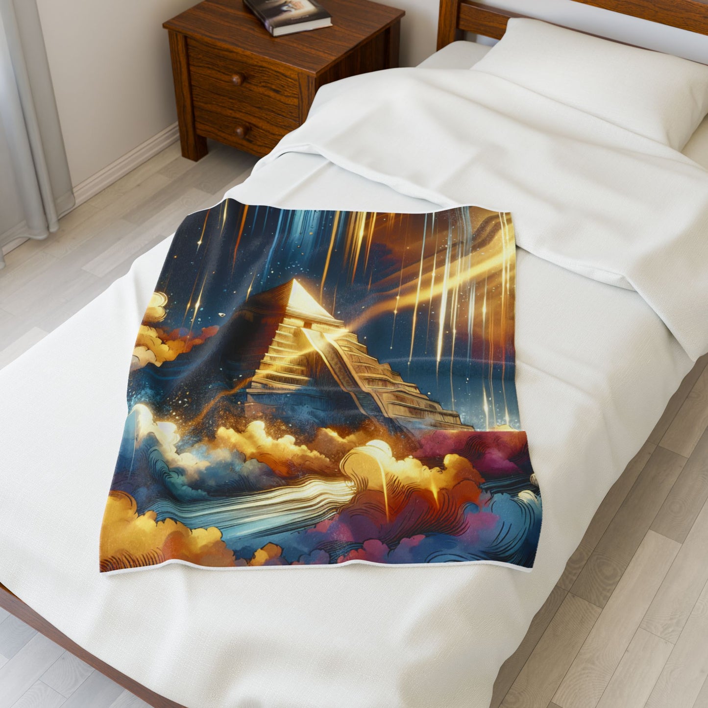 Golden Ascension - Plush Blanket