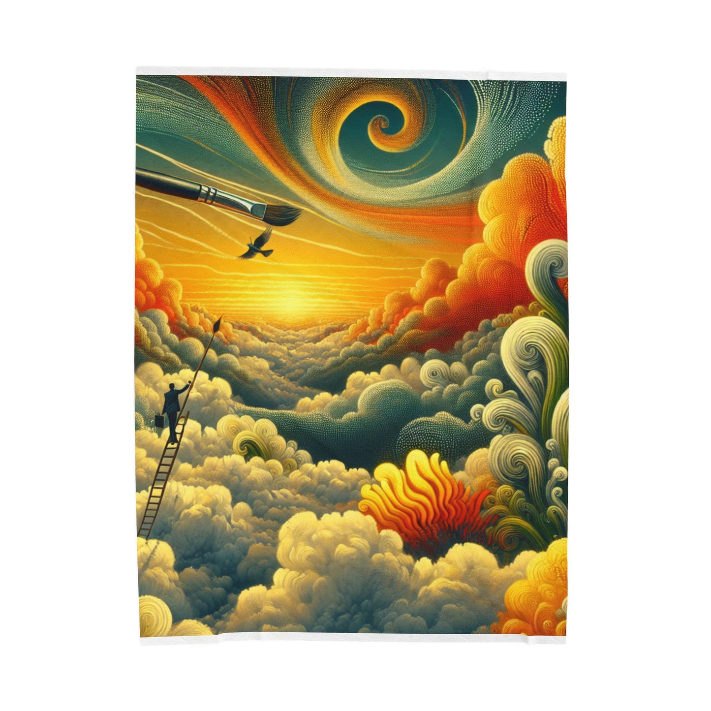 Painter's Dream in the Sky - Plush Blanket