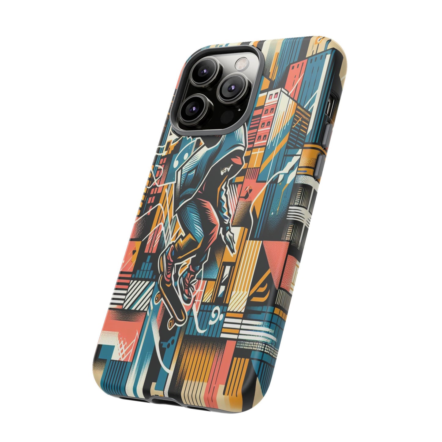 Skater in the Cityscape - Phone Case