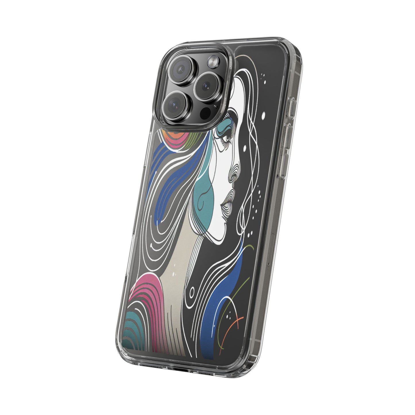 Transparent Portrait of Imagination Iphone Case Compatible With Iphone 16 15 14 - Clear Phone Cover