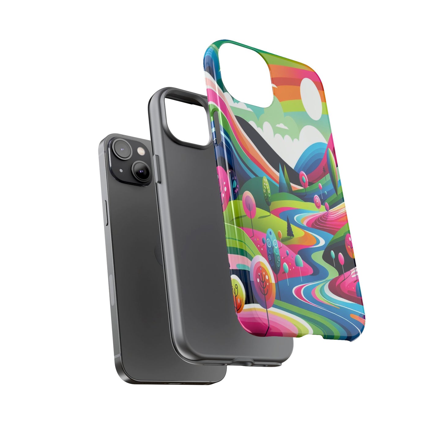 Colorful Landscape Journey - Phone Case