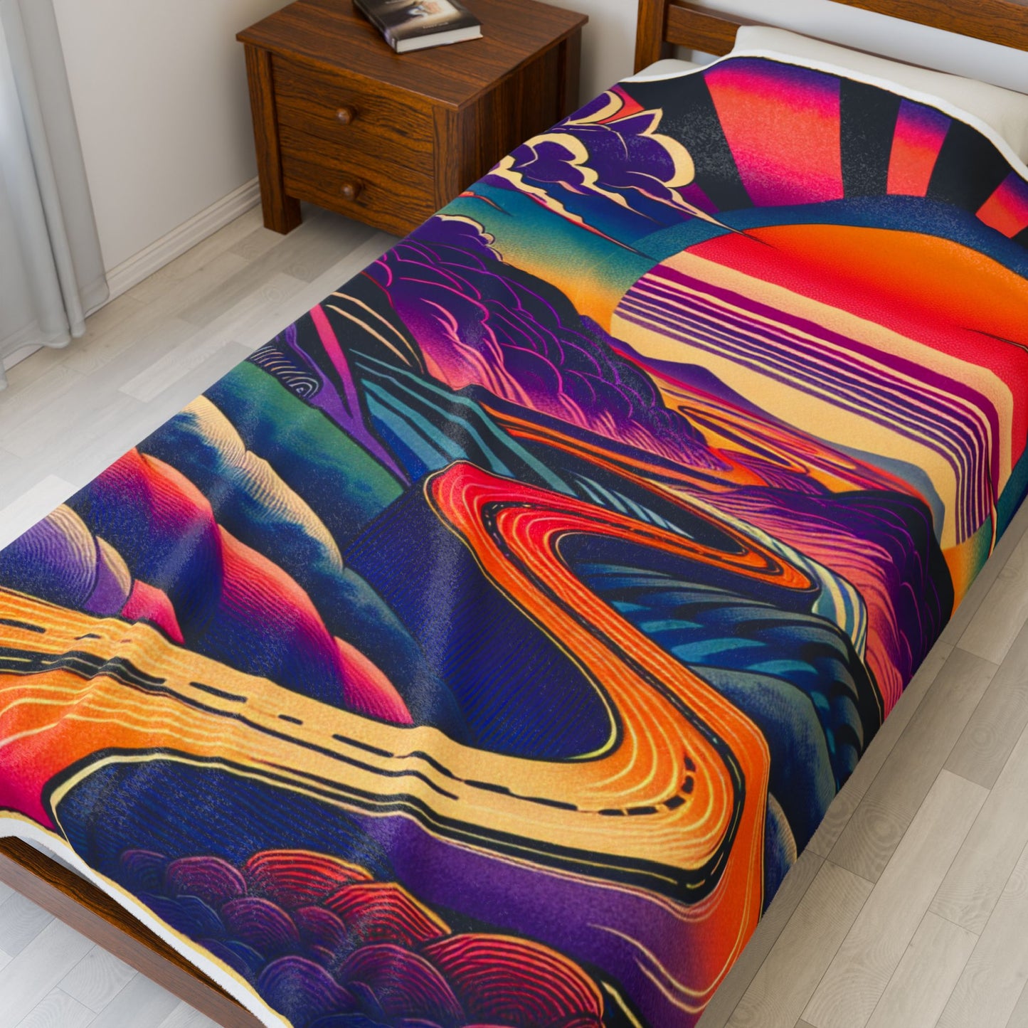 Sunrise Roadscape - Plush Blanket