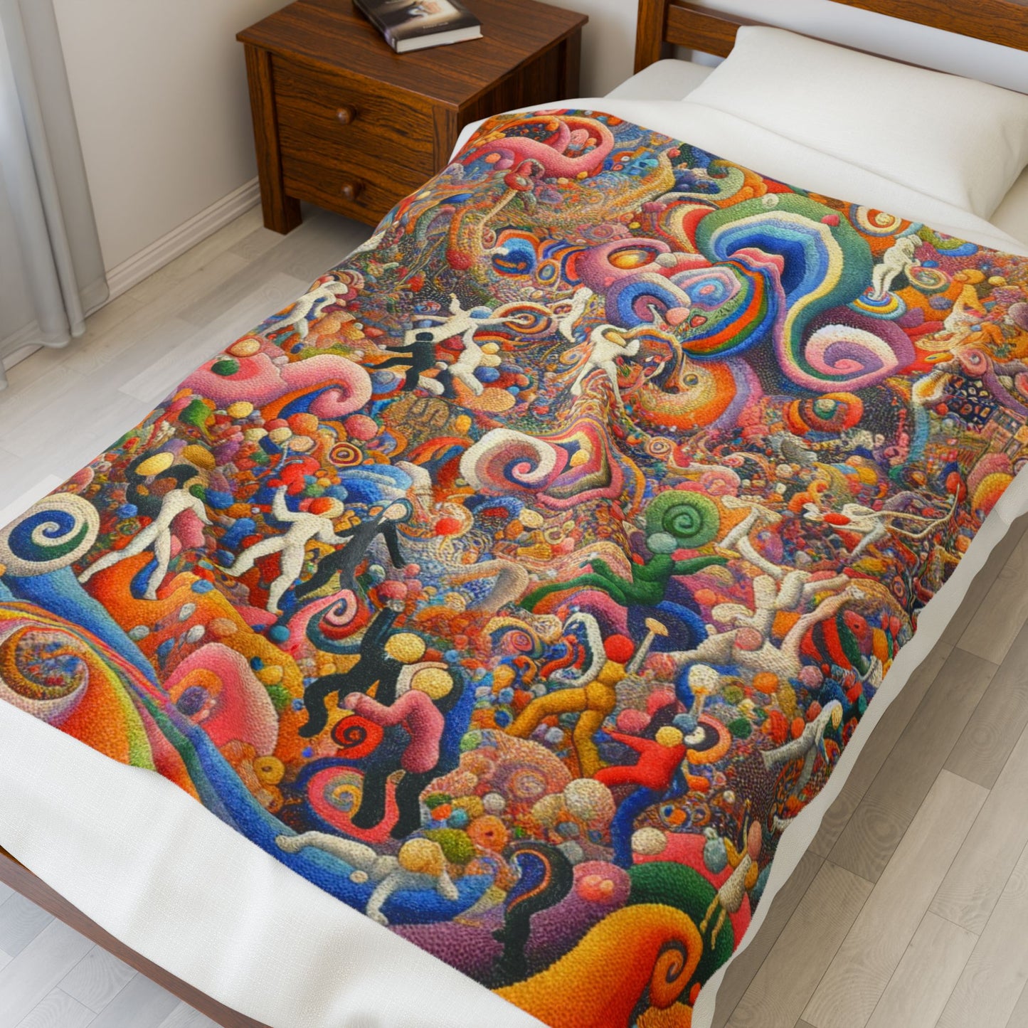 A Dance Through Vivid Dreams - Plush Blanket