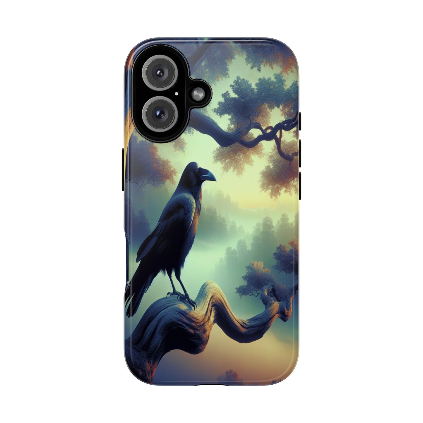 Raven in the Misty Forest - Phone Case