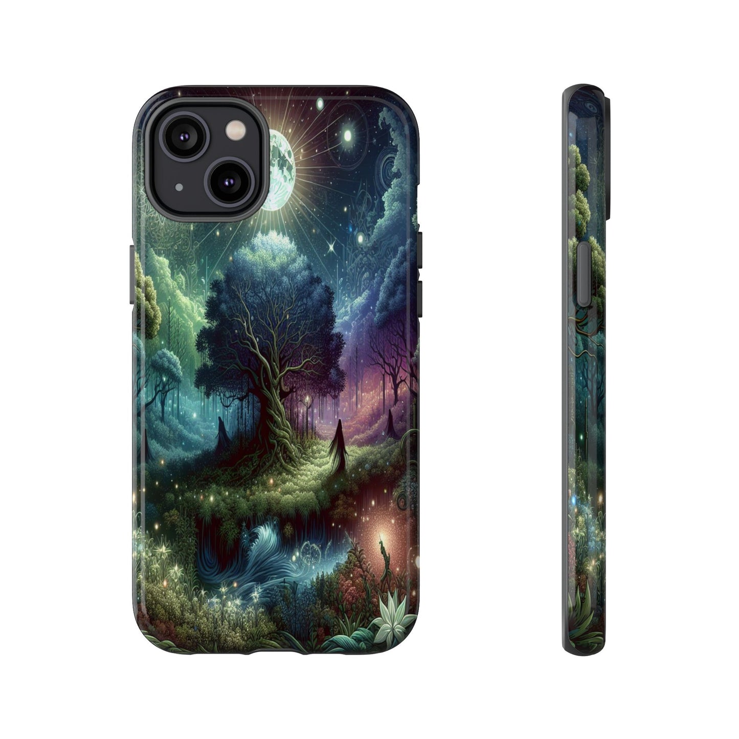 Luminous Forest Nightscape - Phone Case