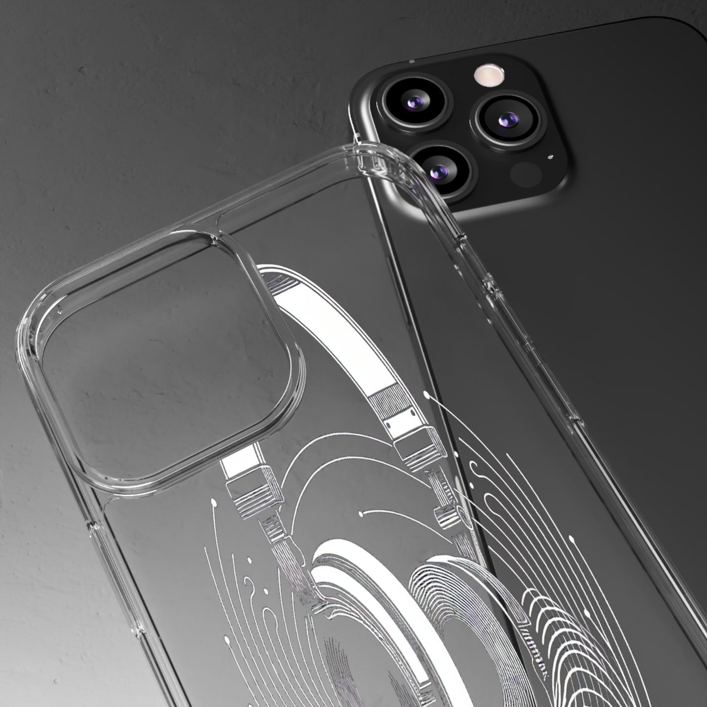 Transparent Sound Waves Unleashed Iphone Case Compatible With Iphone 16 15 14 - Clear Phone Cover