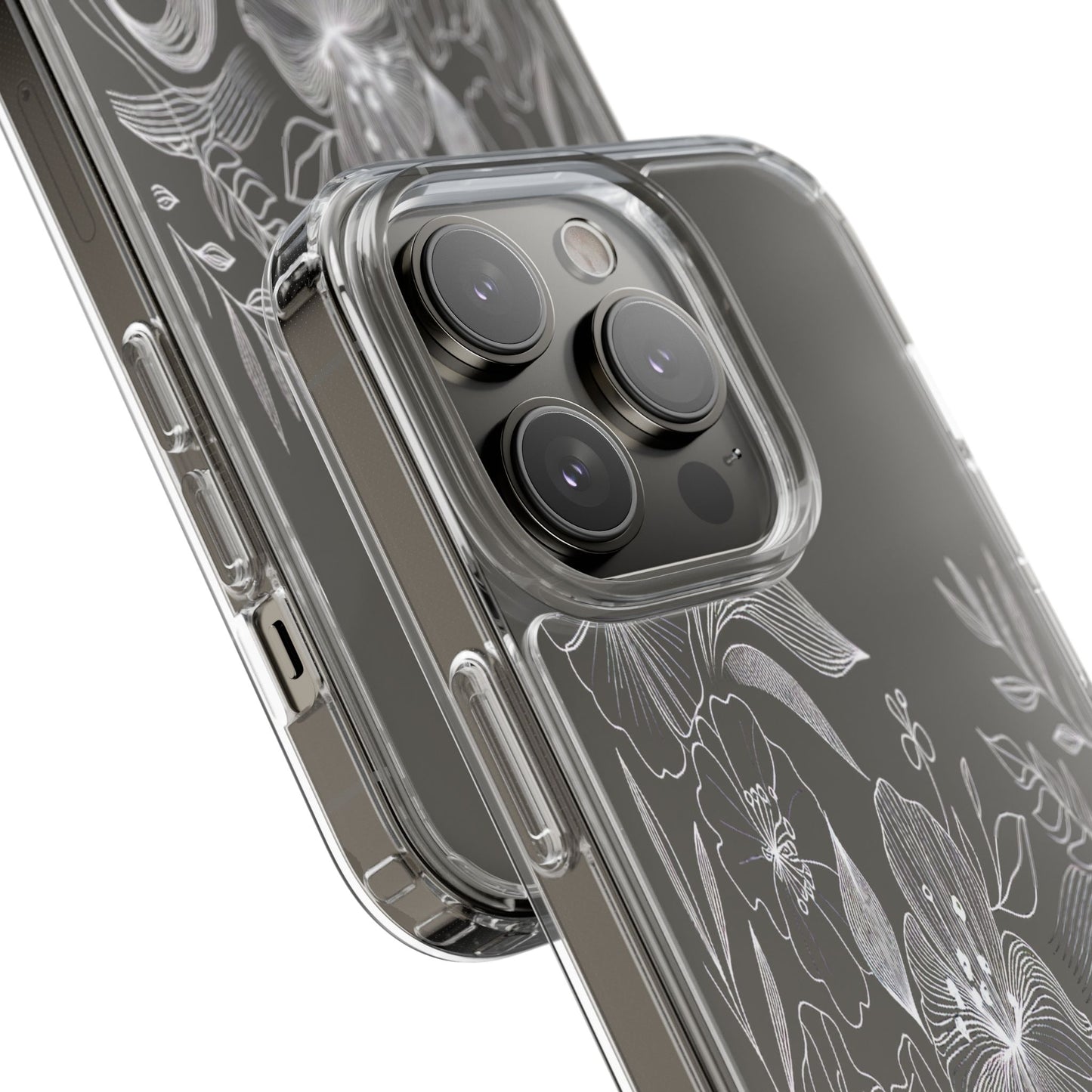 Transparent Petals in Motion Iphone Case Compatible With Iphone 16 15 14 - Clear Phone Cover