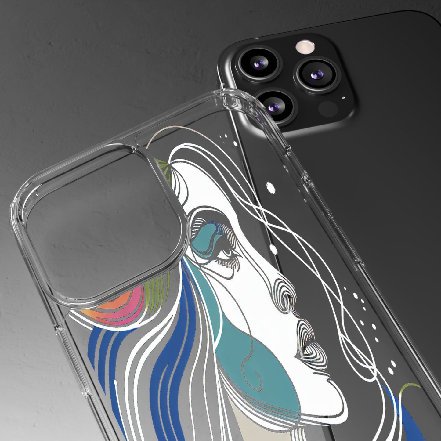 Transparent Portrait of Imagination Iphone Case Compatible With Iphone 16 15 14 - Clear Phone Cover