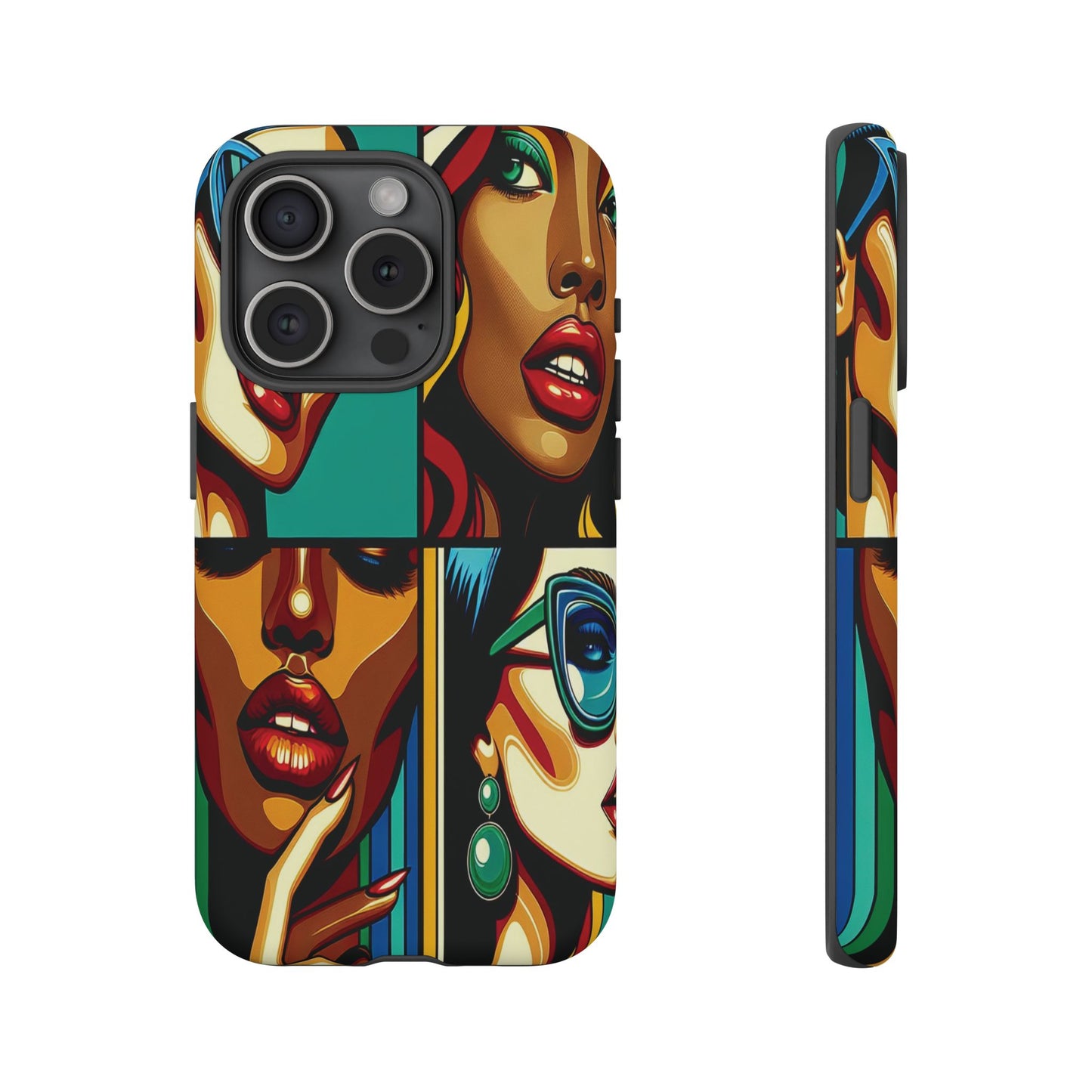 Protective Pop Art Expressions Iphone Case Compatible With Iphone 16 15 14 - Iphone Cover