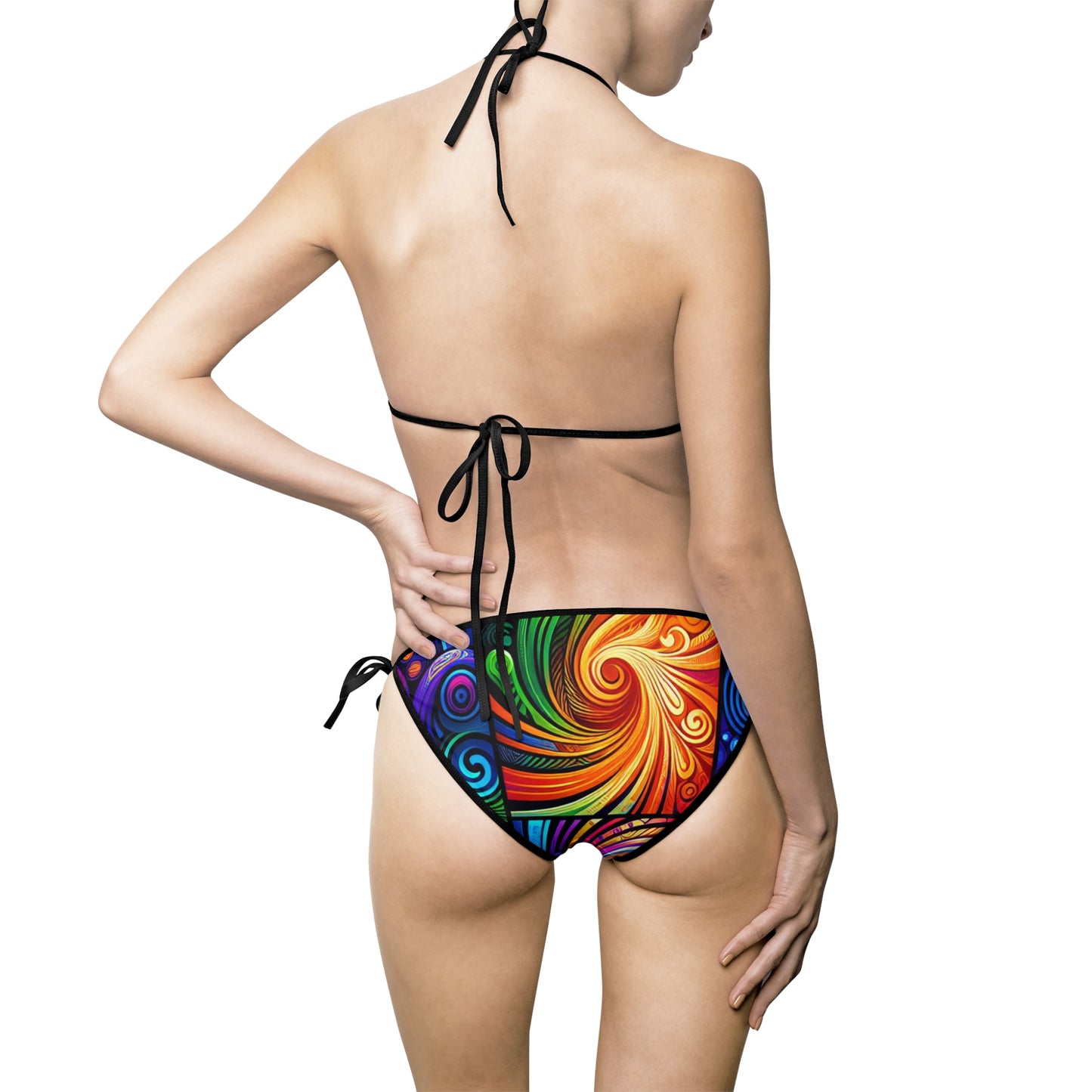 Women's Prismatic Whirls and Nature's Pulse Bikini Swimsuit