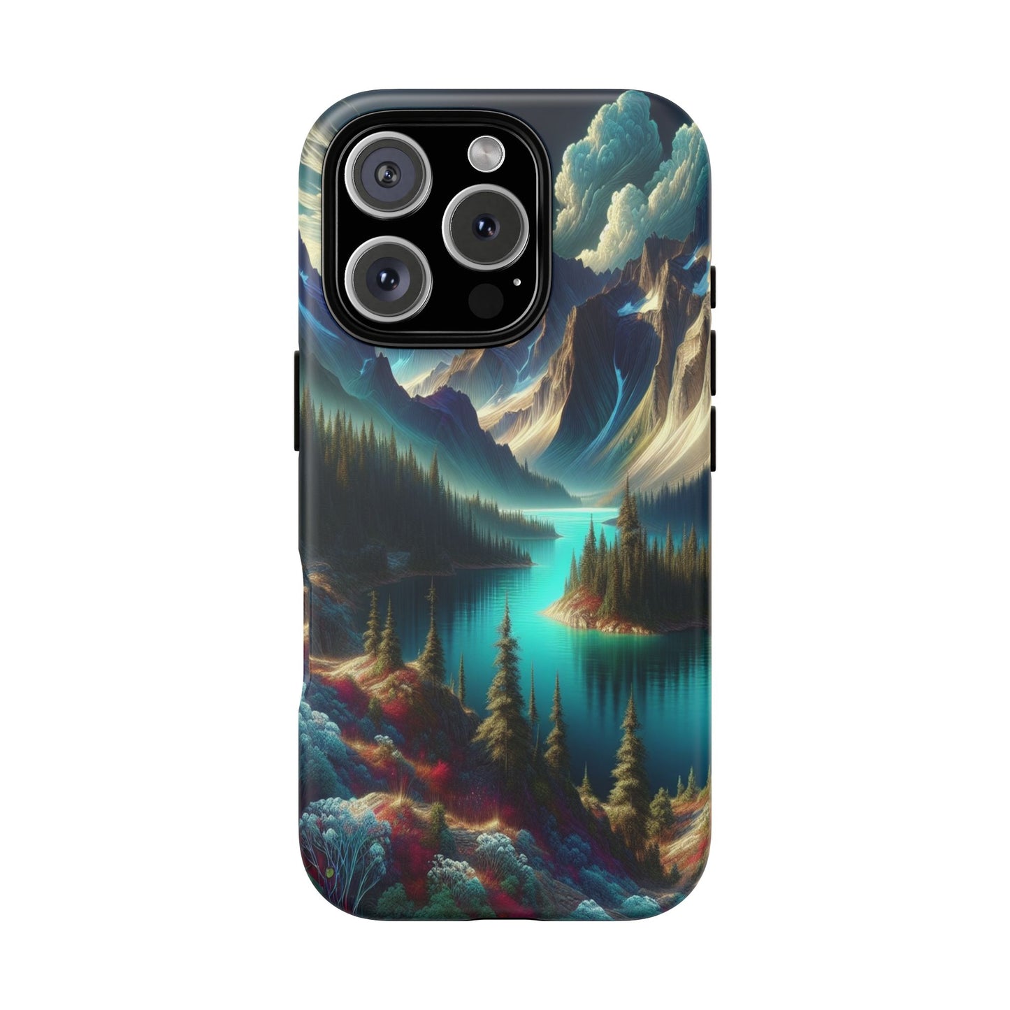 Custom ProtectiveMajestic Peaks and Tranquil WatersIphone Case Compatible With Iphone 16 15 14 - Phone Cover