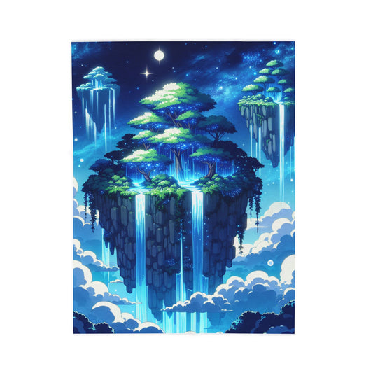 Floating Isles Fantasy - Plush Blanket