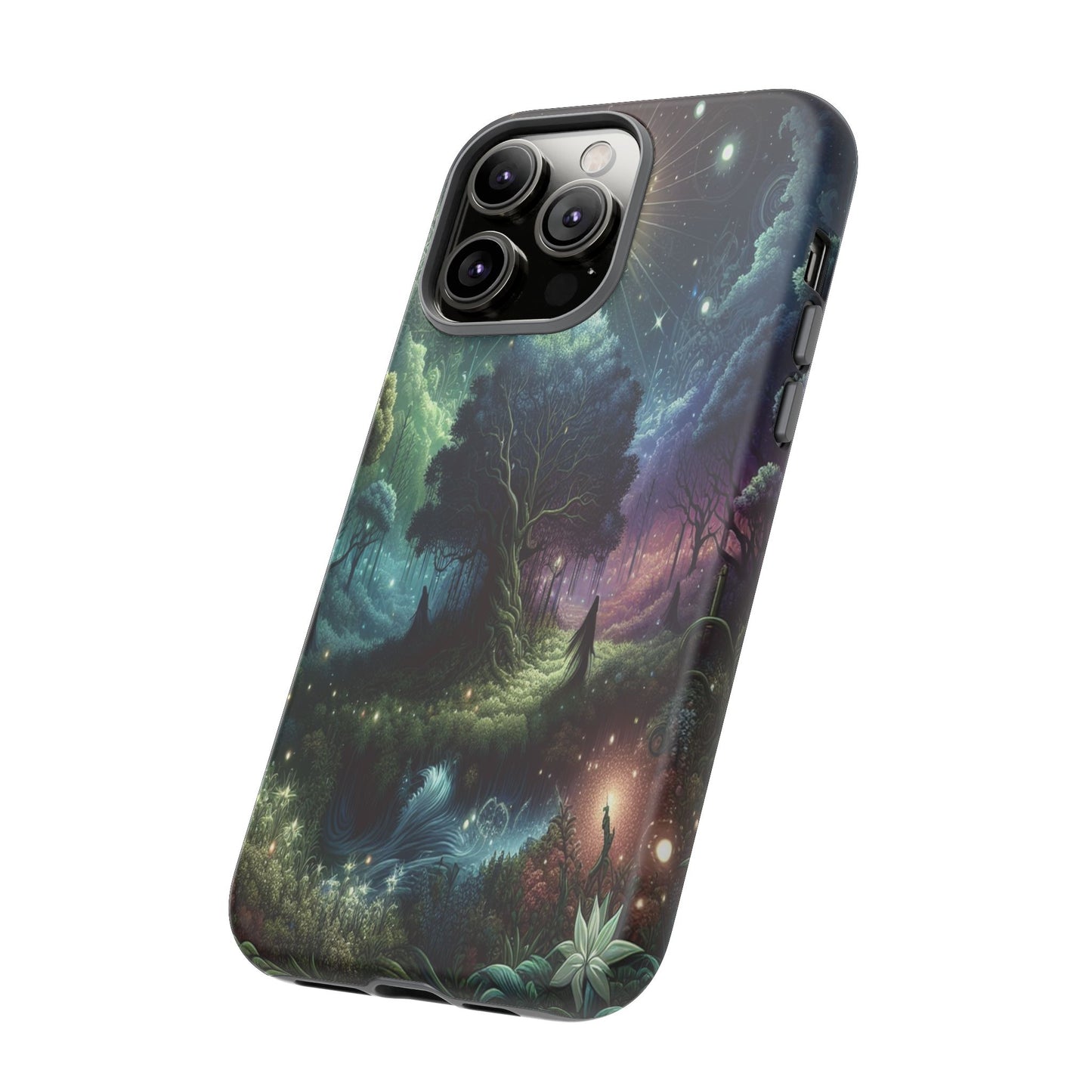 Luminous Forest Nightscape - Phone Case