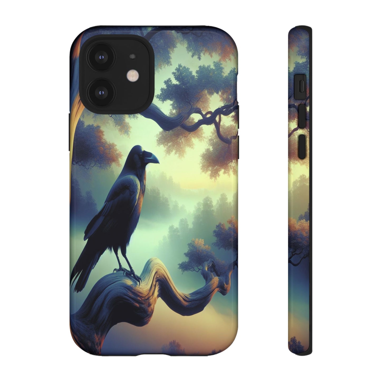 Raven in the Misty Forest - Phone Case