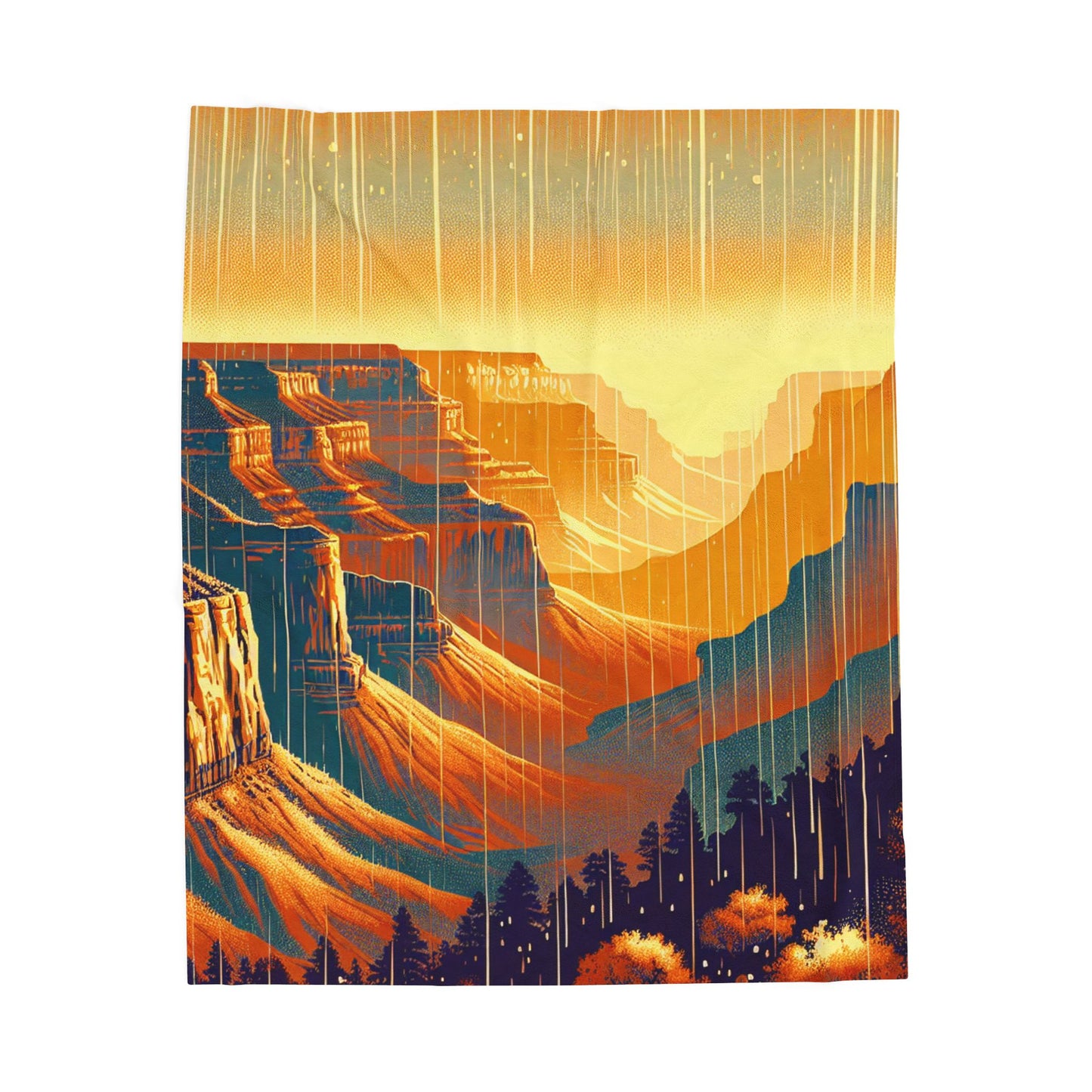 Canyon Hues at Dawn- Plush Blanket