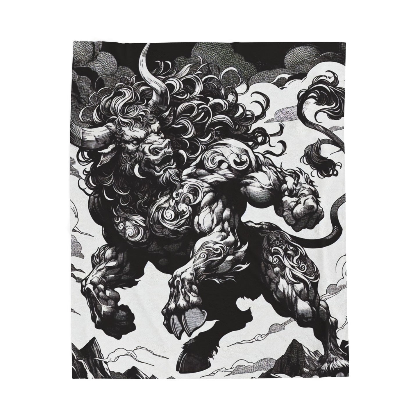 Majestic Bull Leap - Plush Blanket