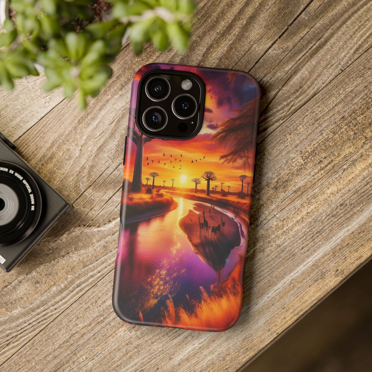 Journey Through Radiant Savannah - Phone Case
