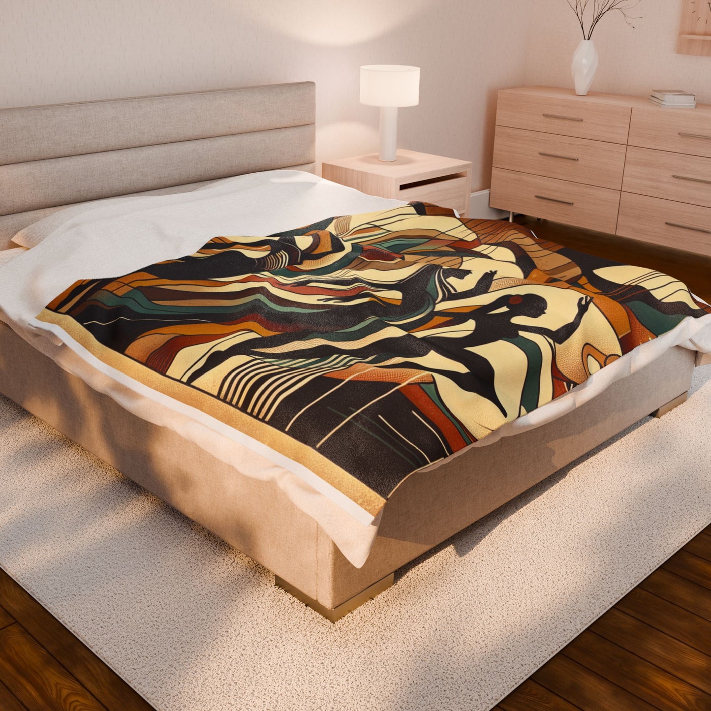 Fluid Rhythms in Motion - Plush Blanket