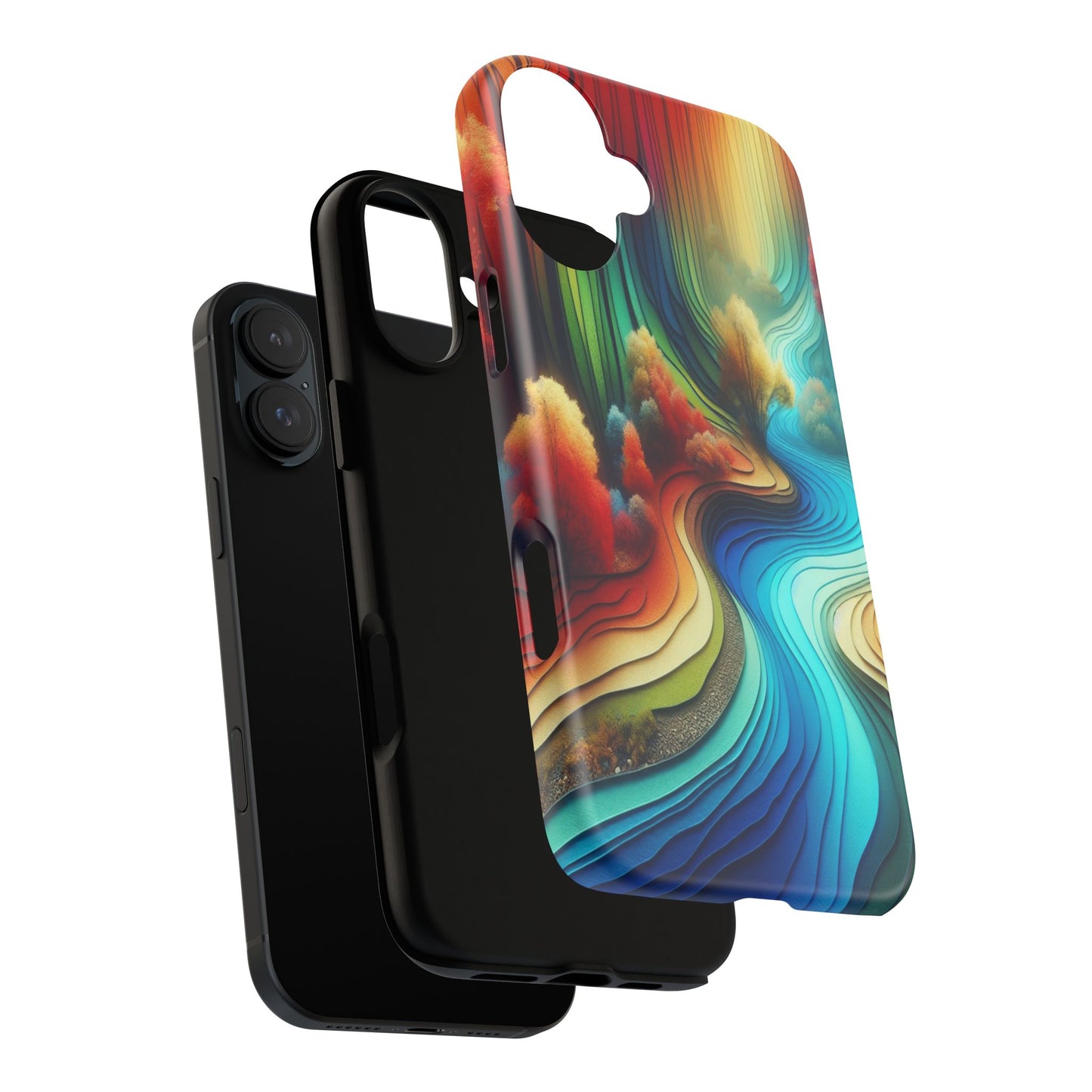 Protective River of Colors Iphone Case Compatible With Iphone 16 15 14 - Iphone Cover