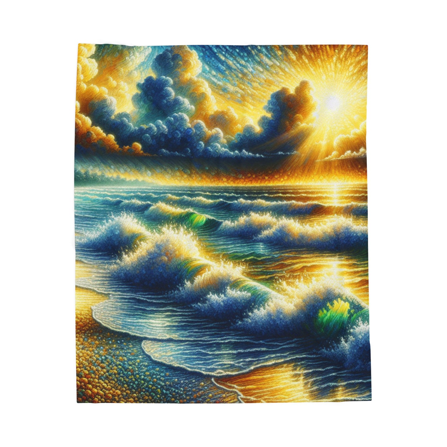 Radiant Tides - Plush Blanket