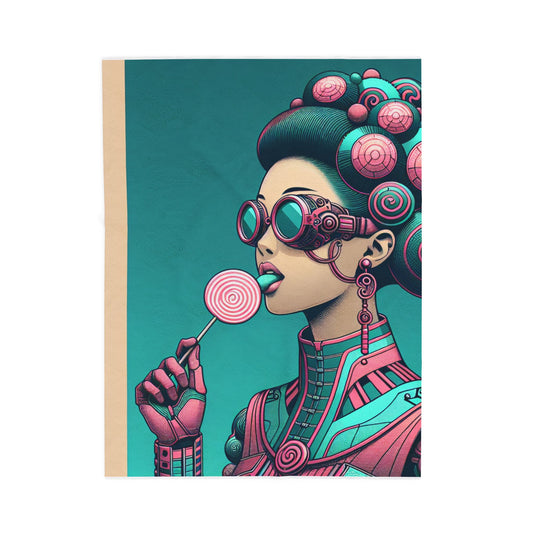 Robot Candy Delight - Plush Blanket