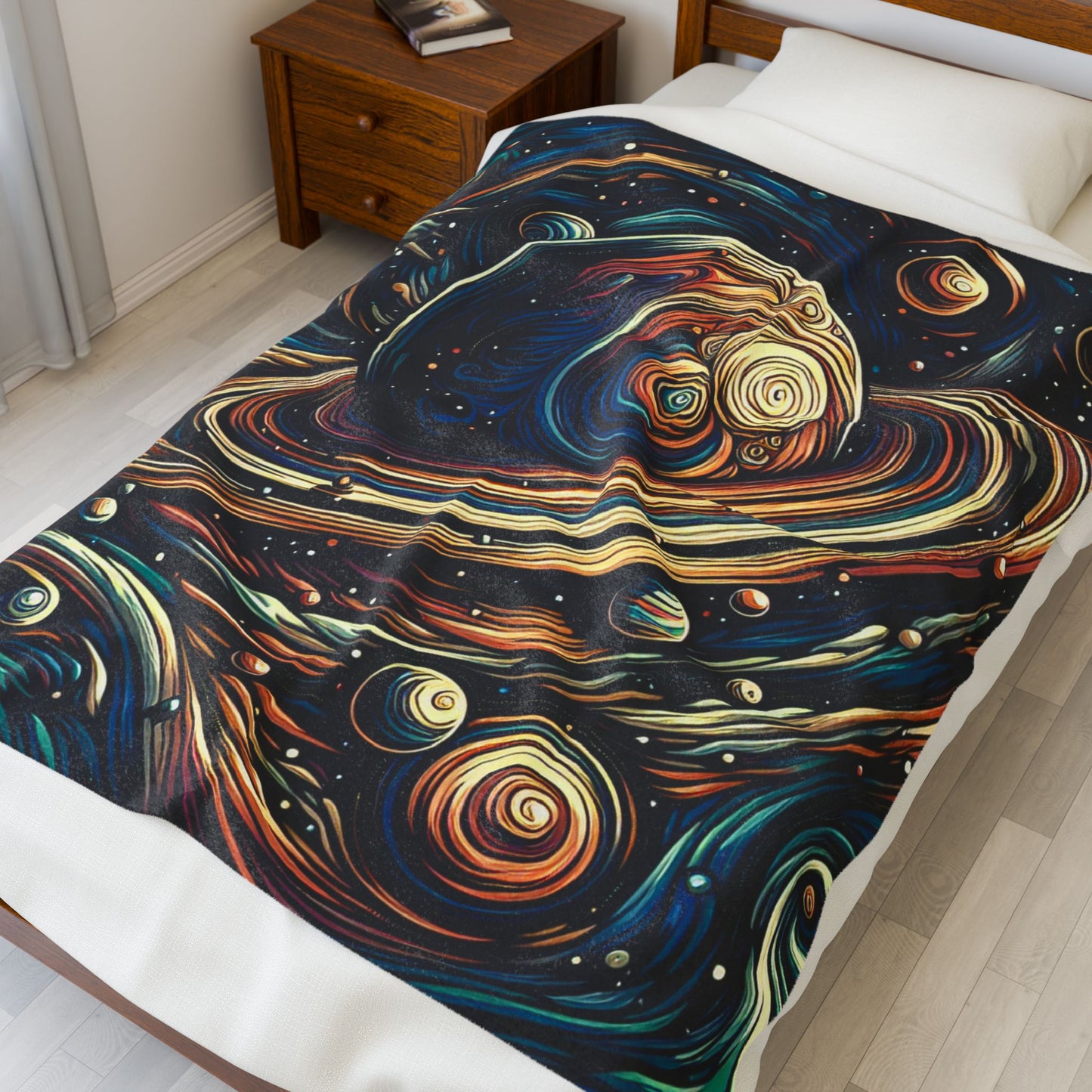 Galactic Whirls of Wonder - Plush Blanket