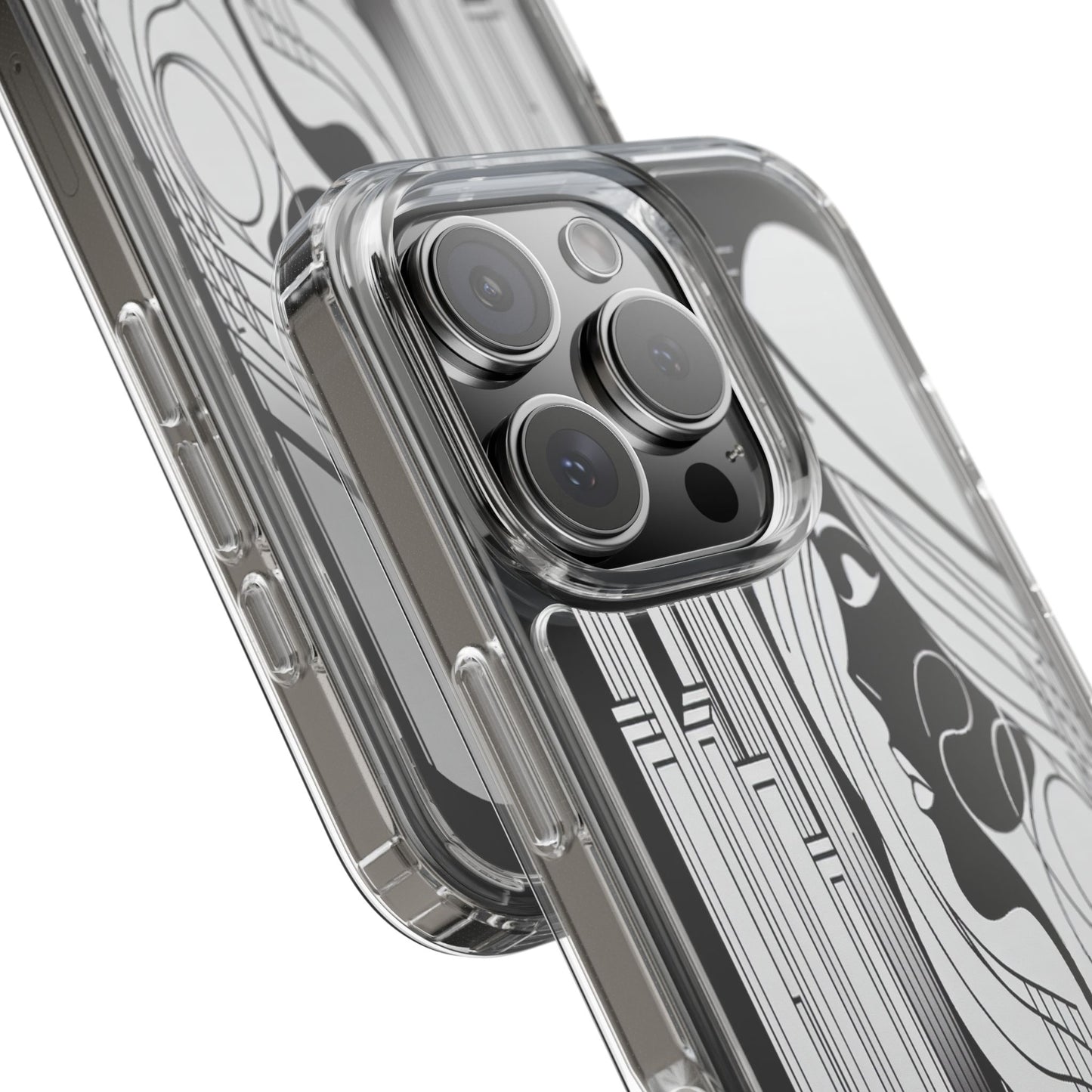 Transparent Silhouette of a Modern Vision Iphone Case Compatible With Iphone 16 15 14 - Clear Phone Cover