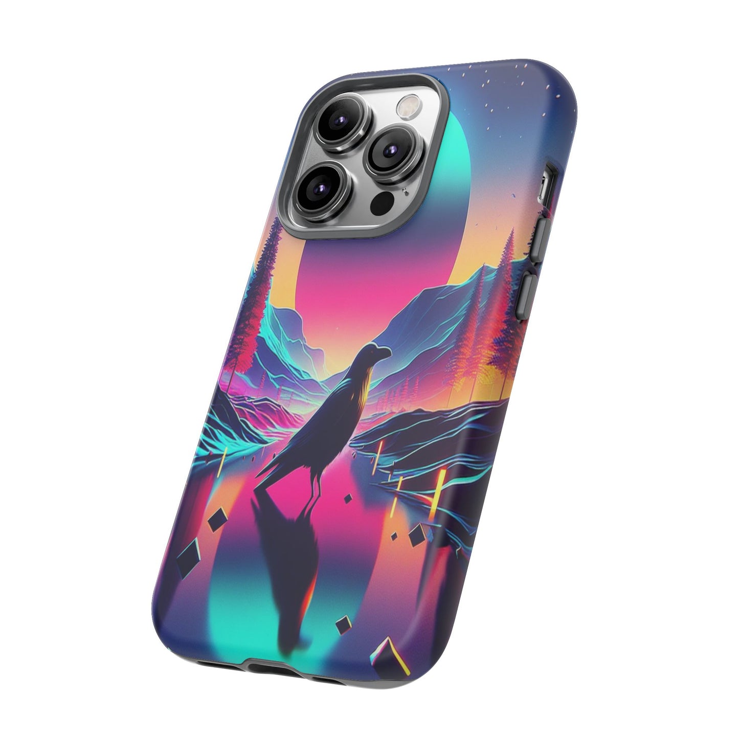 Celestial Horizon with Raven - Phone Case