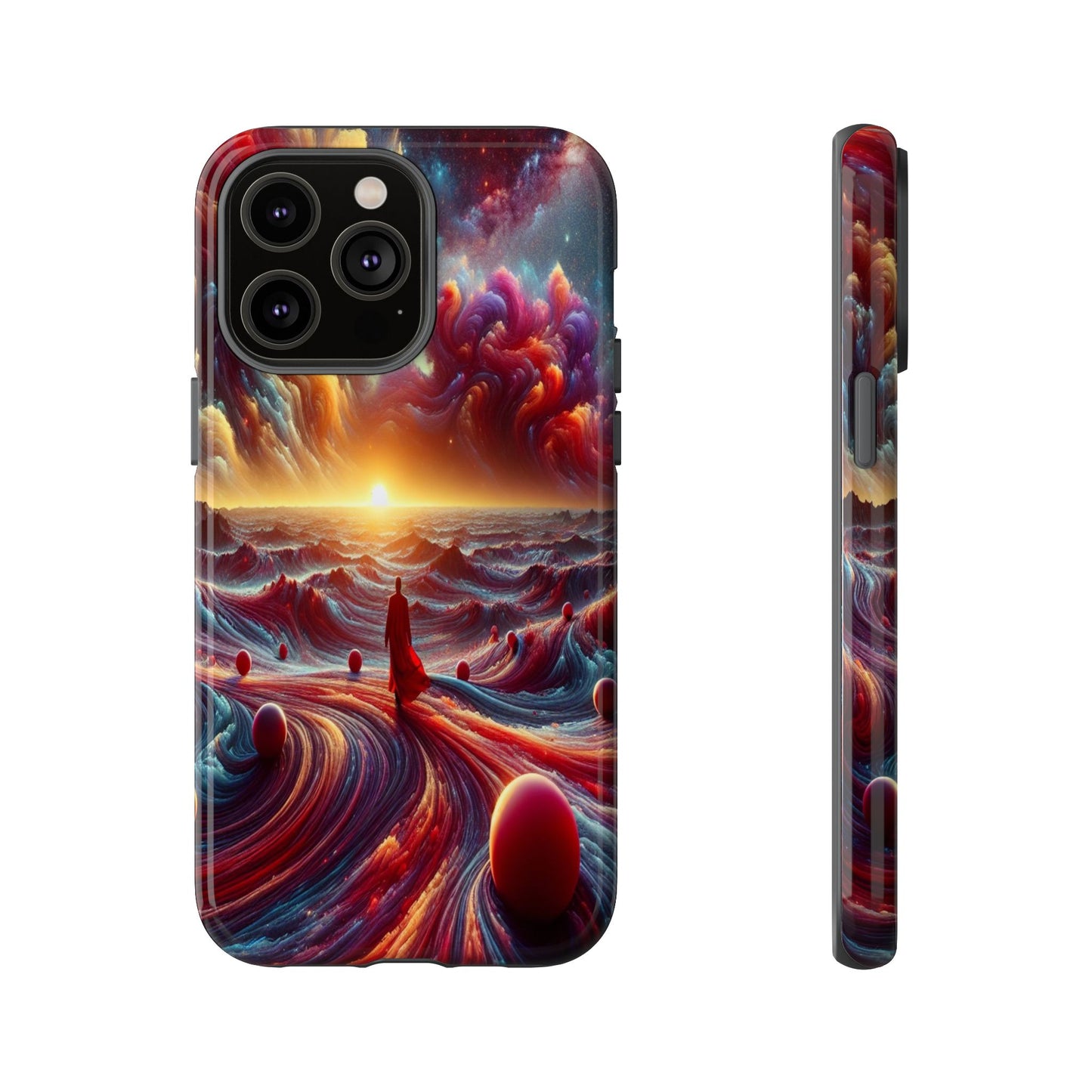 Journey Through Celestial Waves - Phone Case