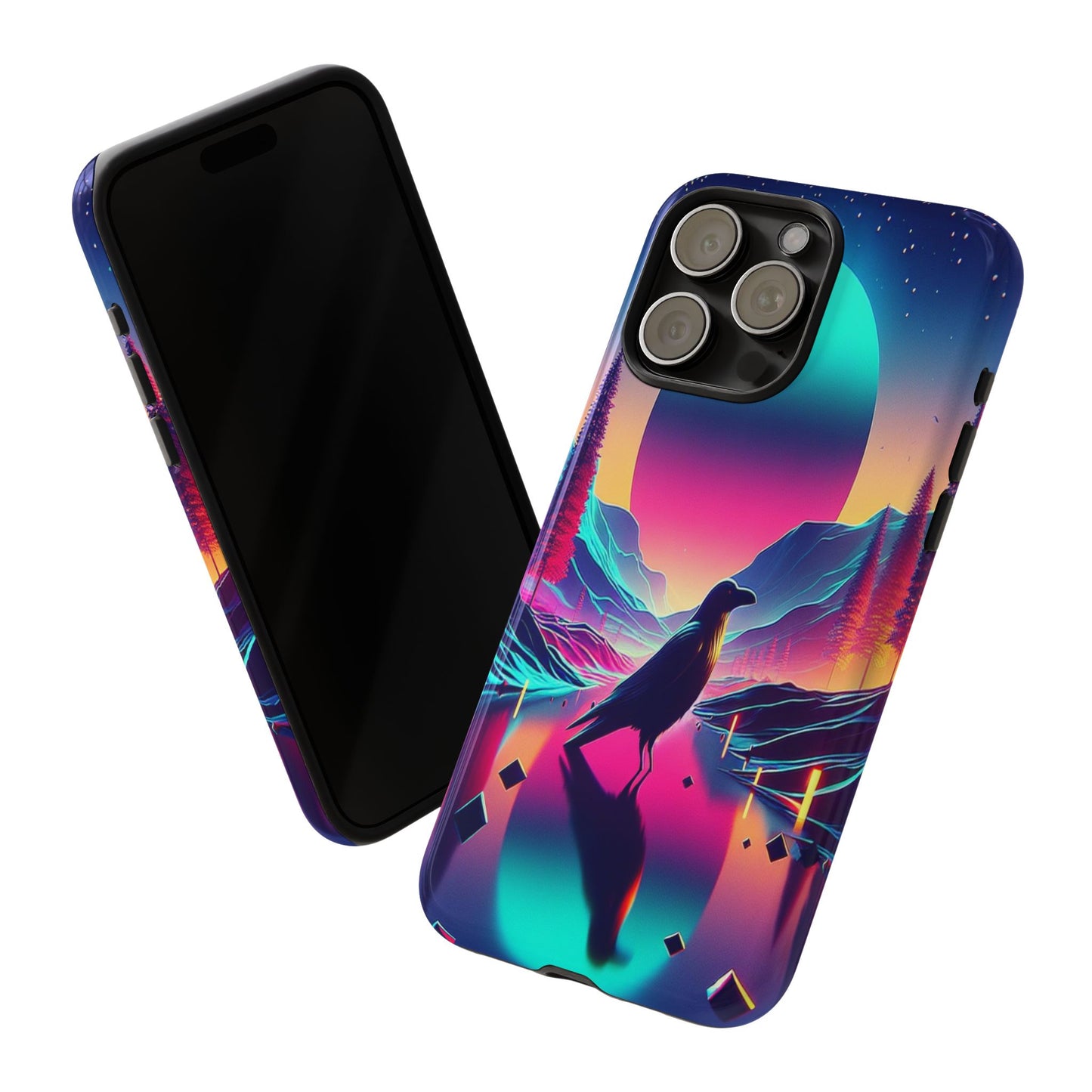 Celestial Horizon with Raven - Phone Case