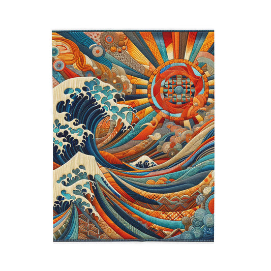 Oceanic Tapestry Unveiled - Plush Blanket