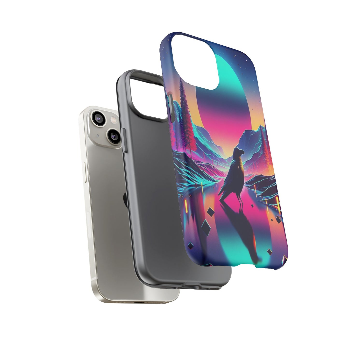 Celestial Horizon with Raven - Phone Case