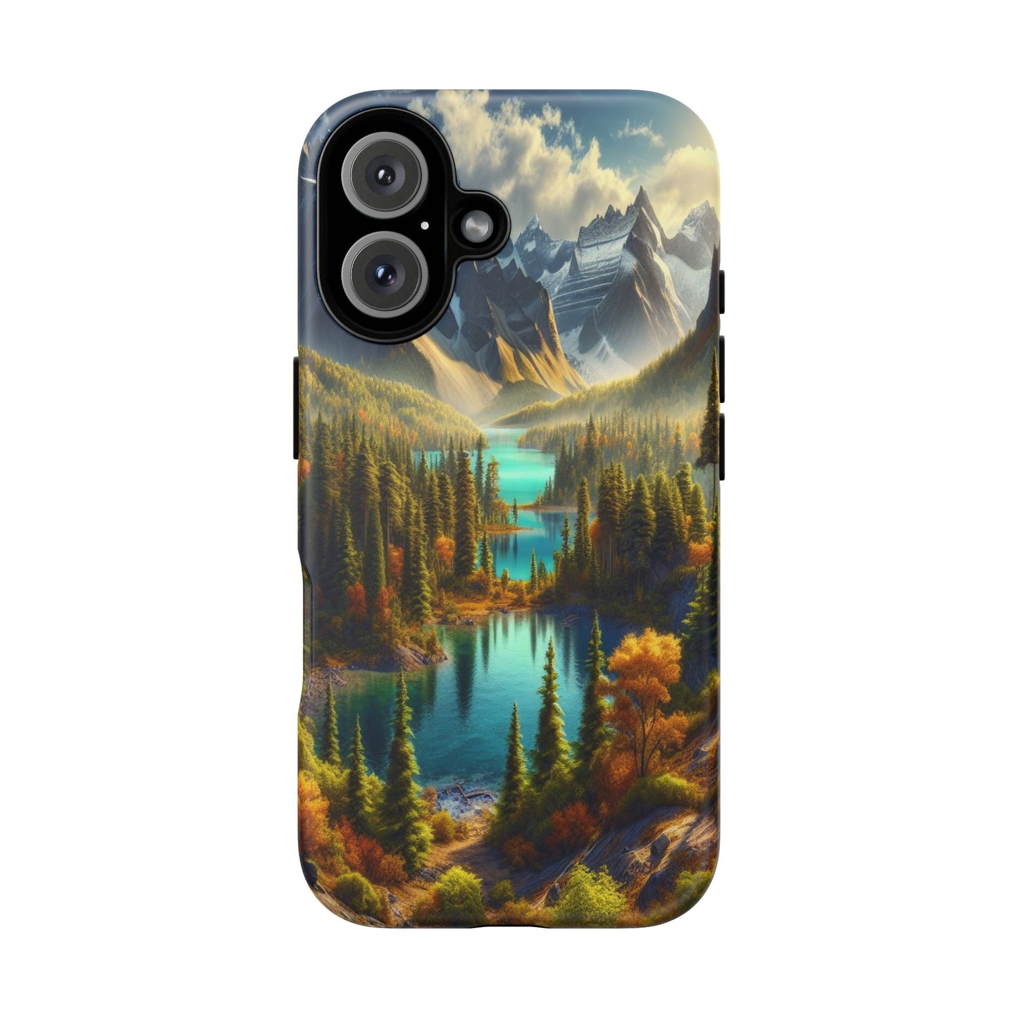 Radiant Peaks and Tranquil Waters - Phone Case