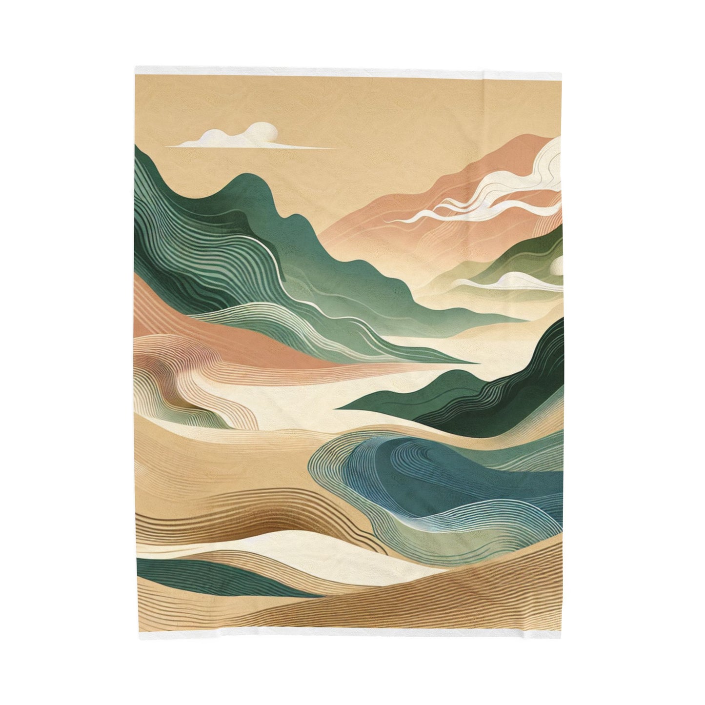 Flowing Landscapes - Plush Blanket