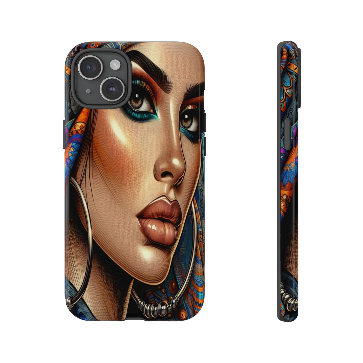 Protective Mystical Portrait in Patterns Iphone Case Compatible With Iphone 16 15 14 - Phone Cover