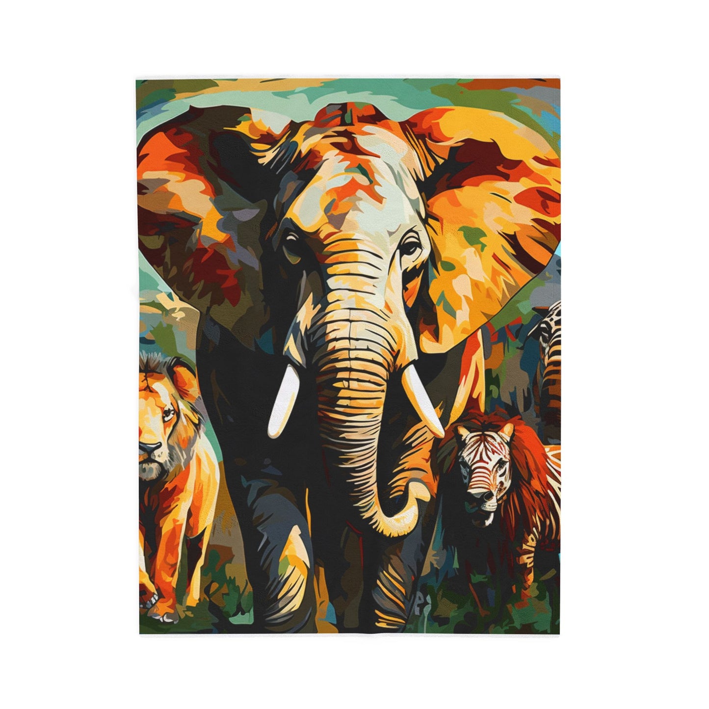 Savanna Giants in Abstract- Plush Blanket