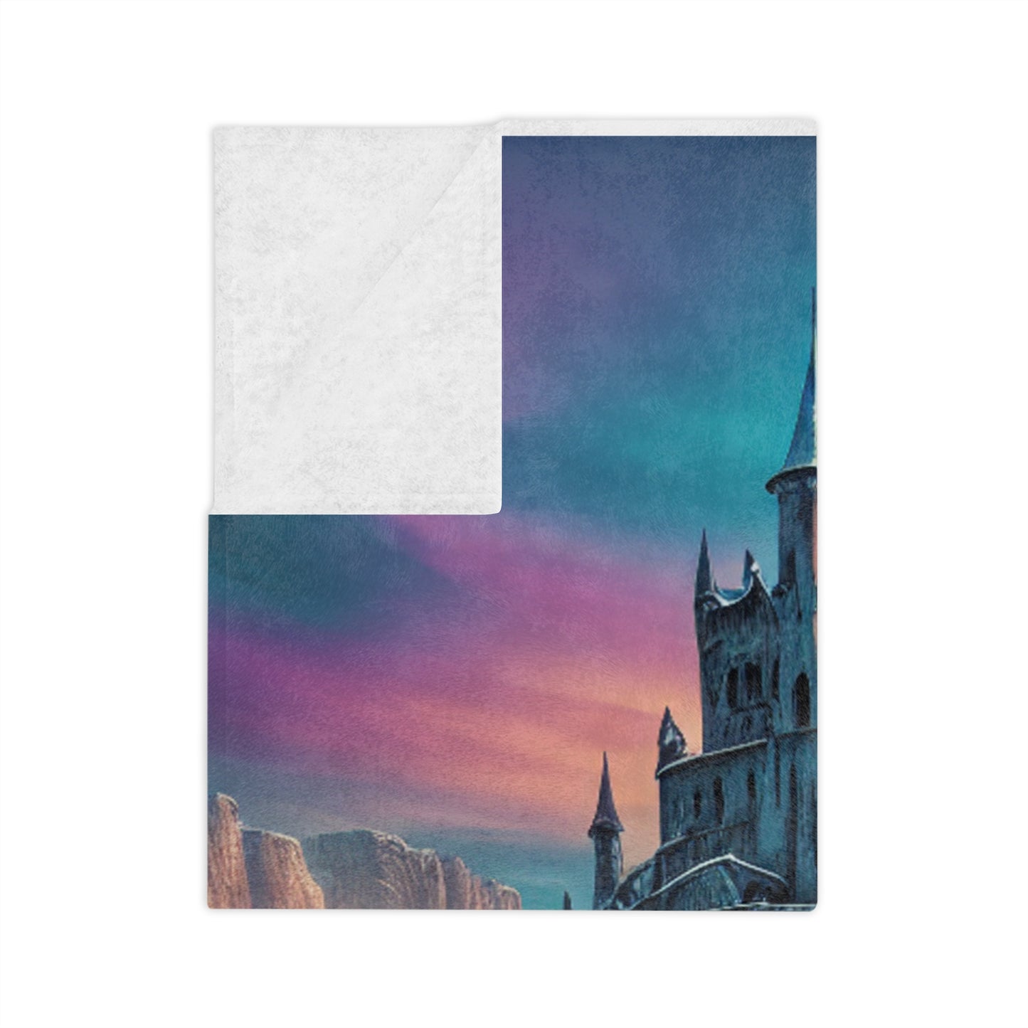 Winter Castle at Lakeside - Minky Blanket