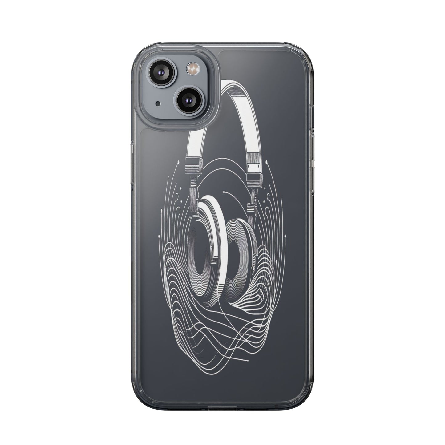 Transparent Sound Waves Unleashed Iphone Case Compatible With Iphone 16 15 14 - Clear Phone Cover