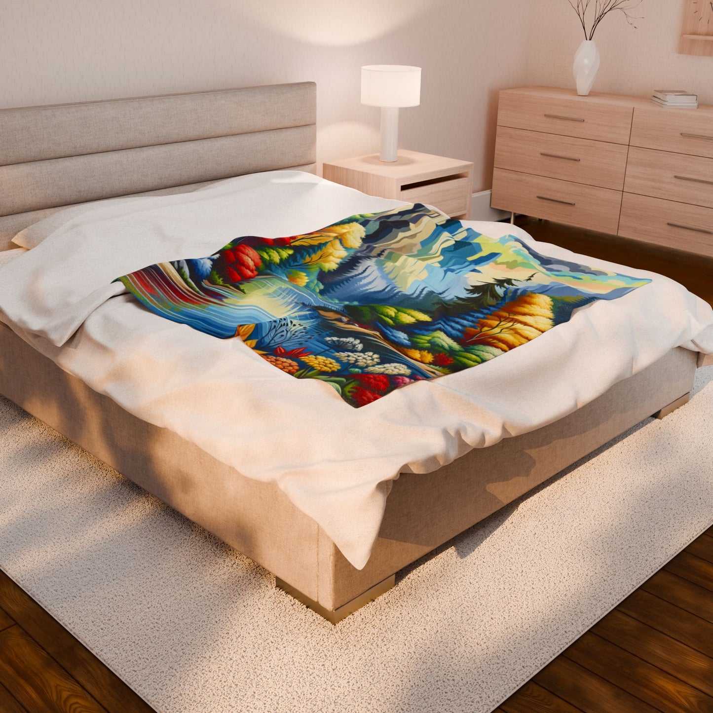 Kaleidoscope Canyon Retreat- Plush Blanket
