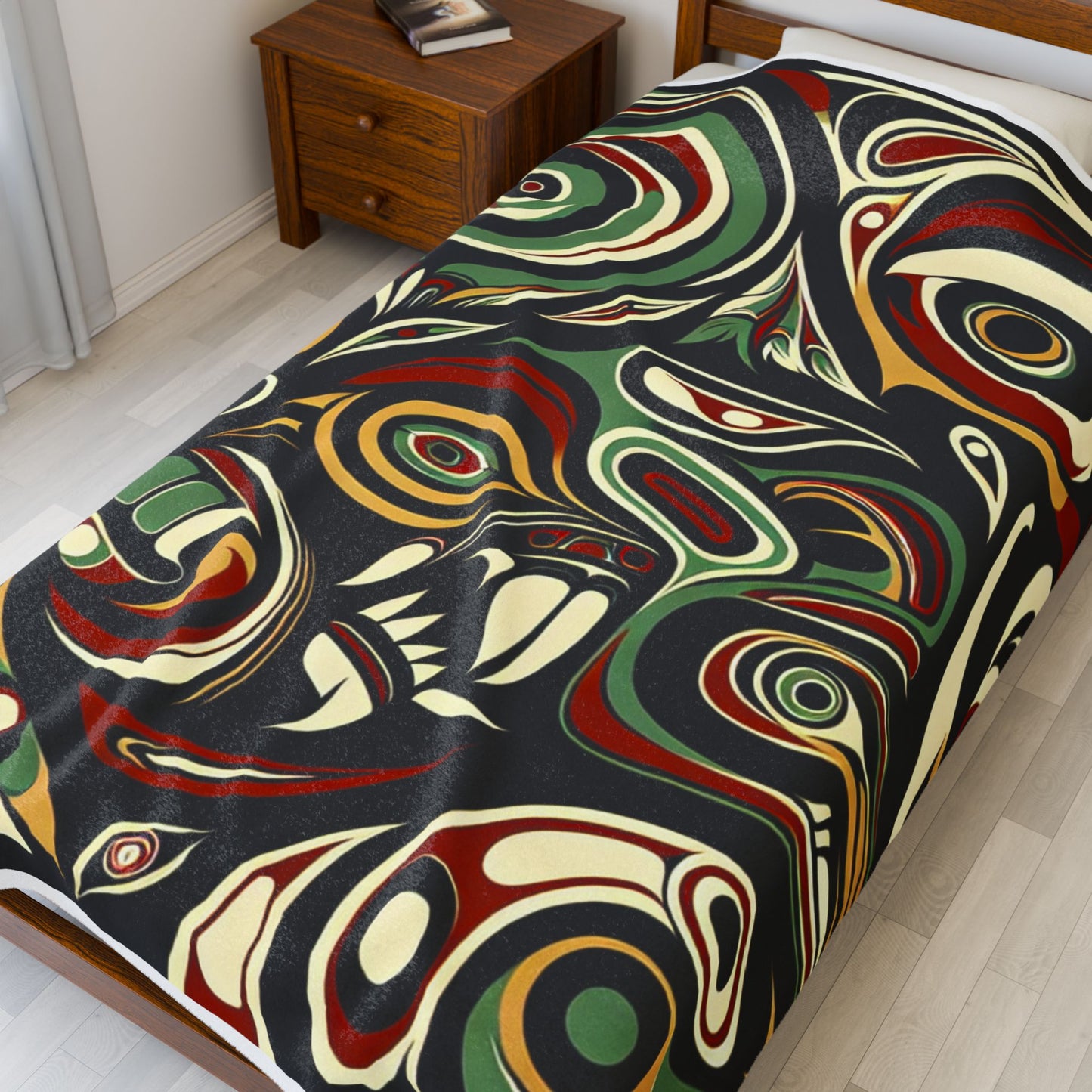Intriguing Indigenous Patterns- Plush Blanket