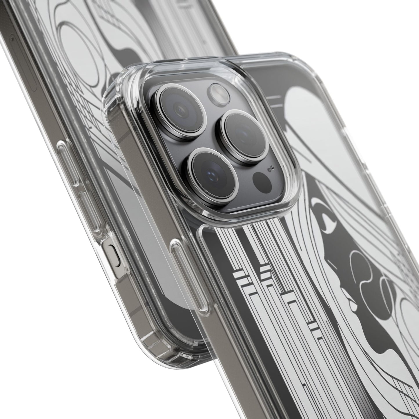 Transparent Silhouette of a Modern Vision Iphone Case Compatible With Iphone 16 15 14 - Clear Phone Cover