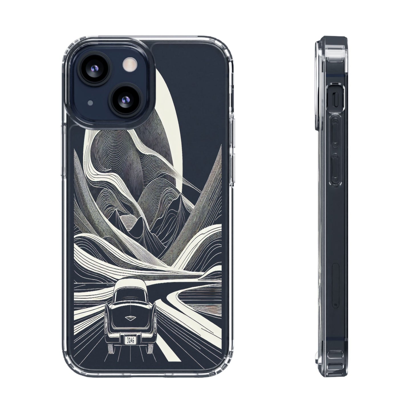 Journey Through the Curves - Clear Phone Case