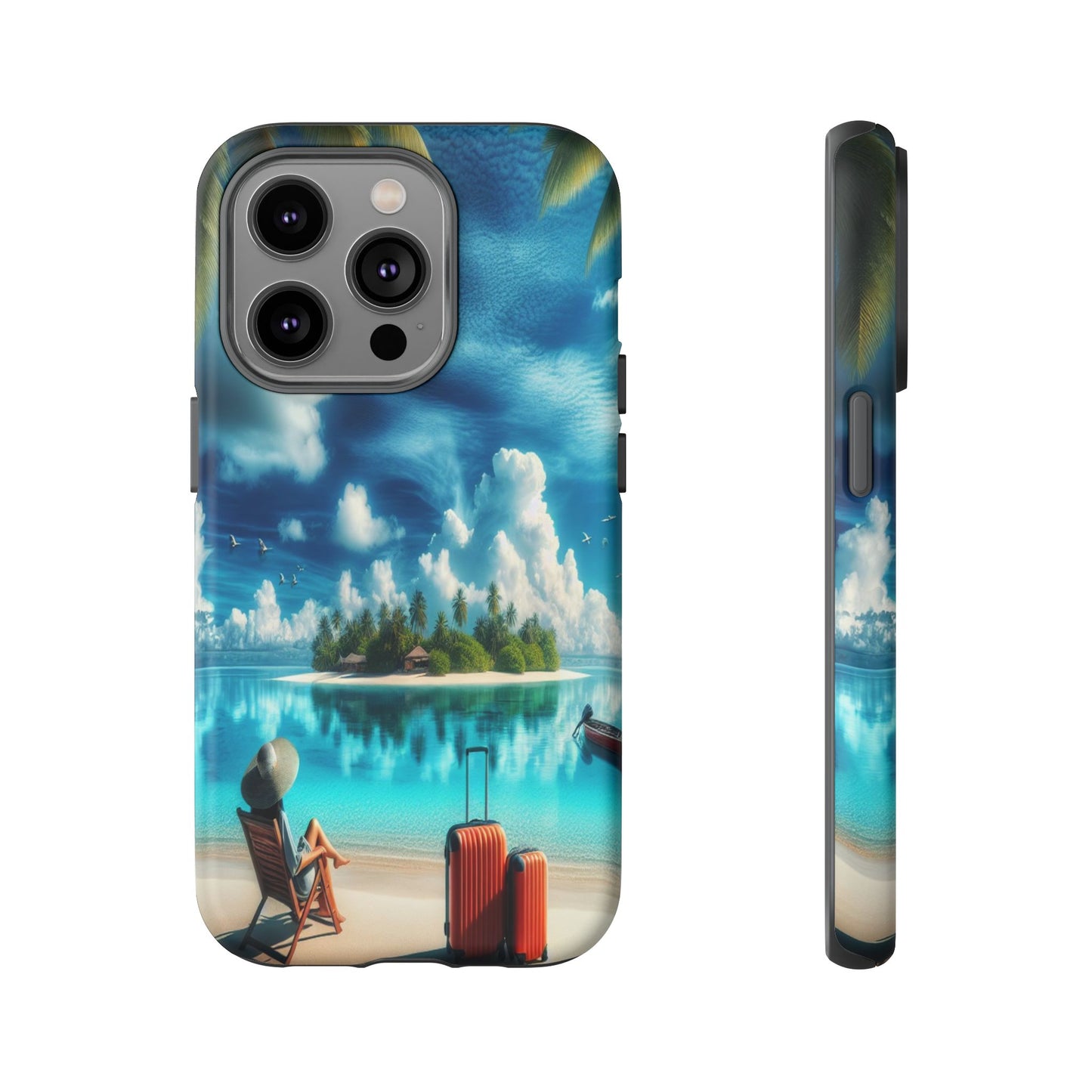 Custom ProtectiveIsland Escape in ParadiseIphone Case Compatible With Iphone 16 15 14 - Phone Cover