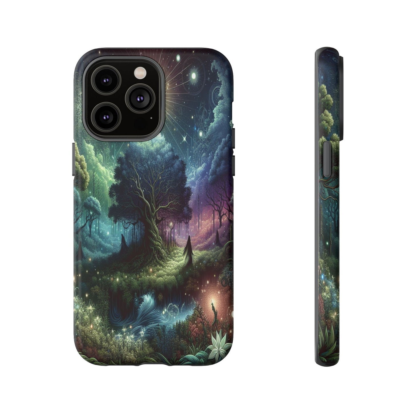 Luminous Forest Nightscape - Phone Case