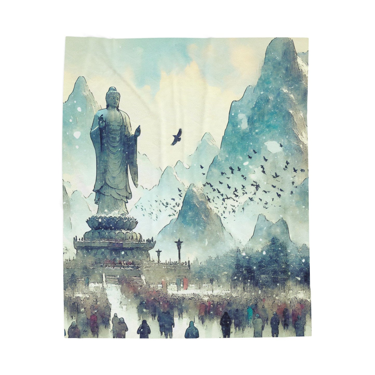 Pilgrimage of Tranquility - Plush Blanket