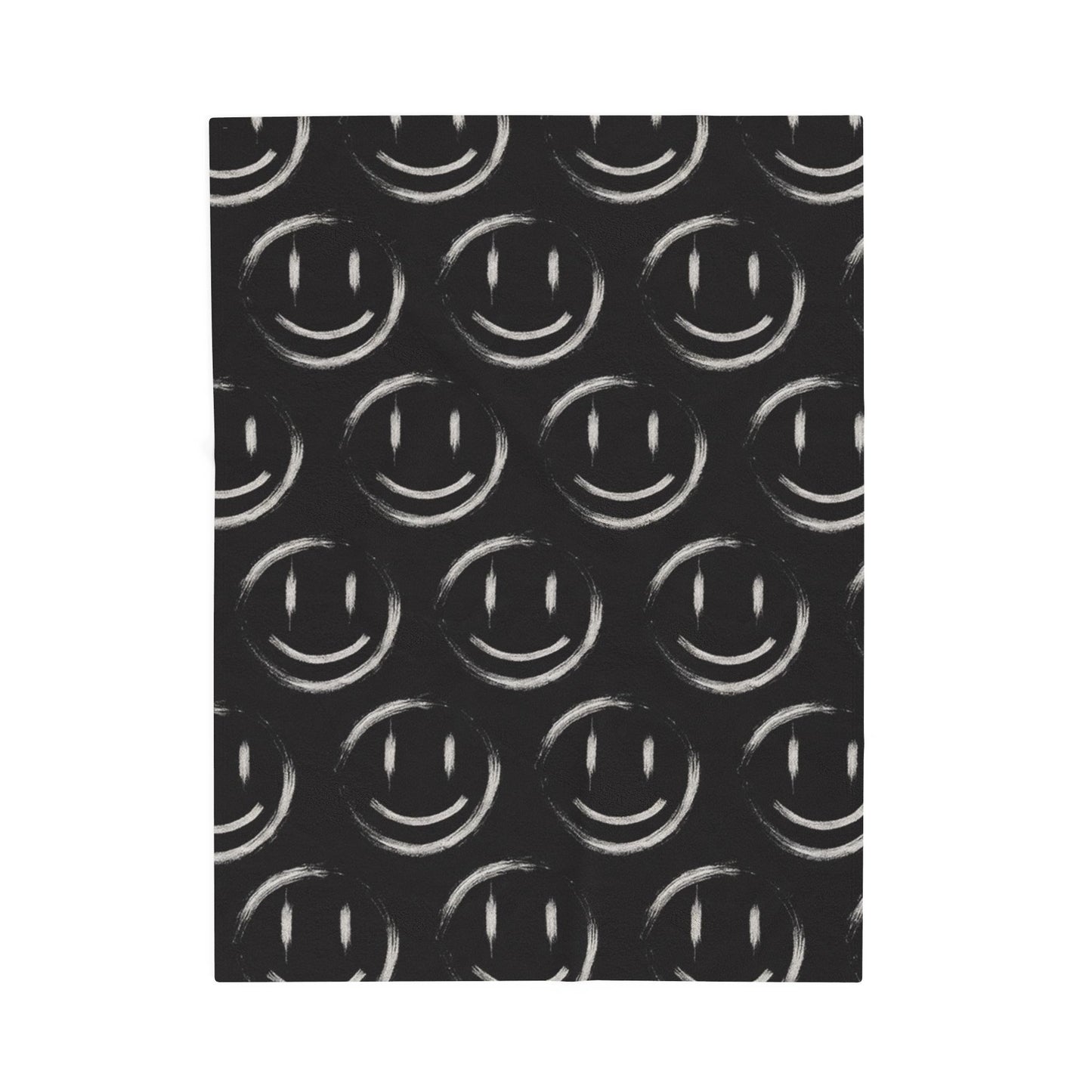 Smile in the Dark (Pattern) - Plush Blanket