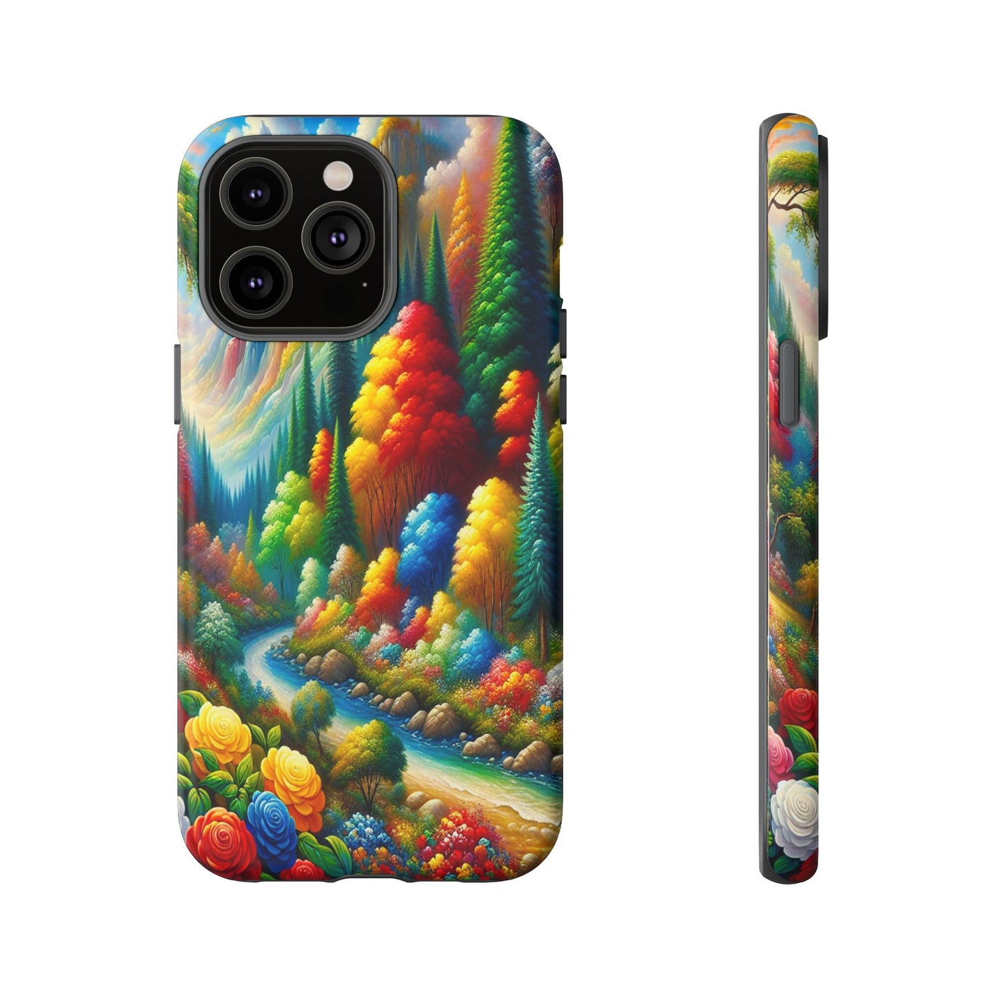 Custom ProtectiveColorful Nature ParadiseIphone Case Compatible With Iphone 16 15 14 - Phone Cover