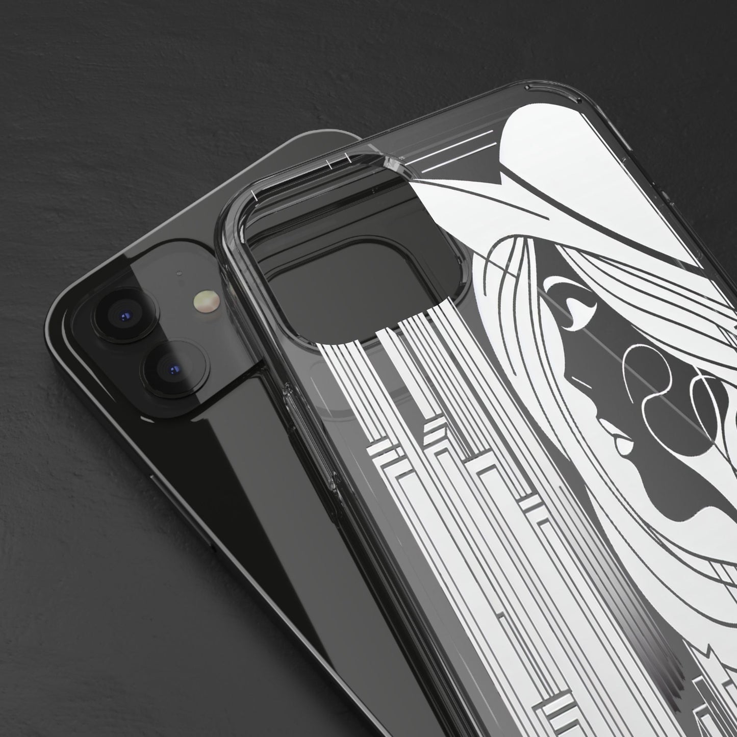 Transparent Silhouette of a Modern Vision Iphone Case Compatible With Iphone 16 15 14 - Clear Phone Cover
